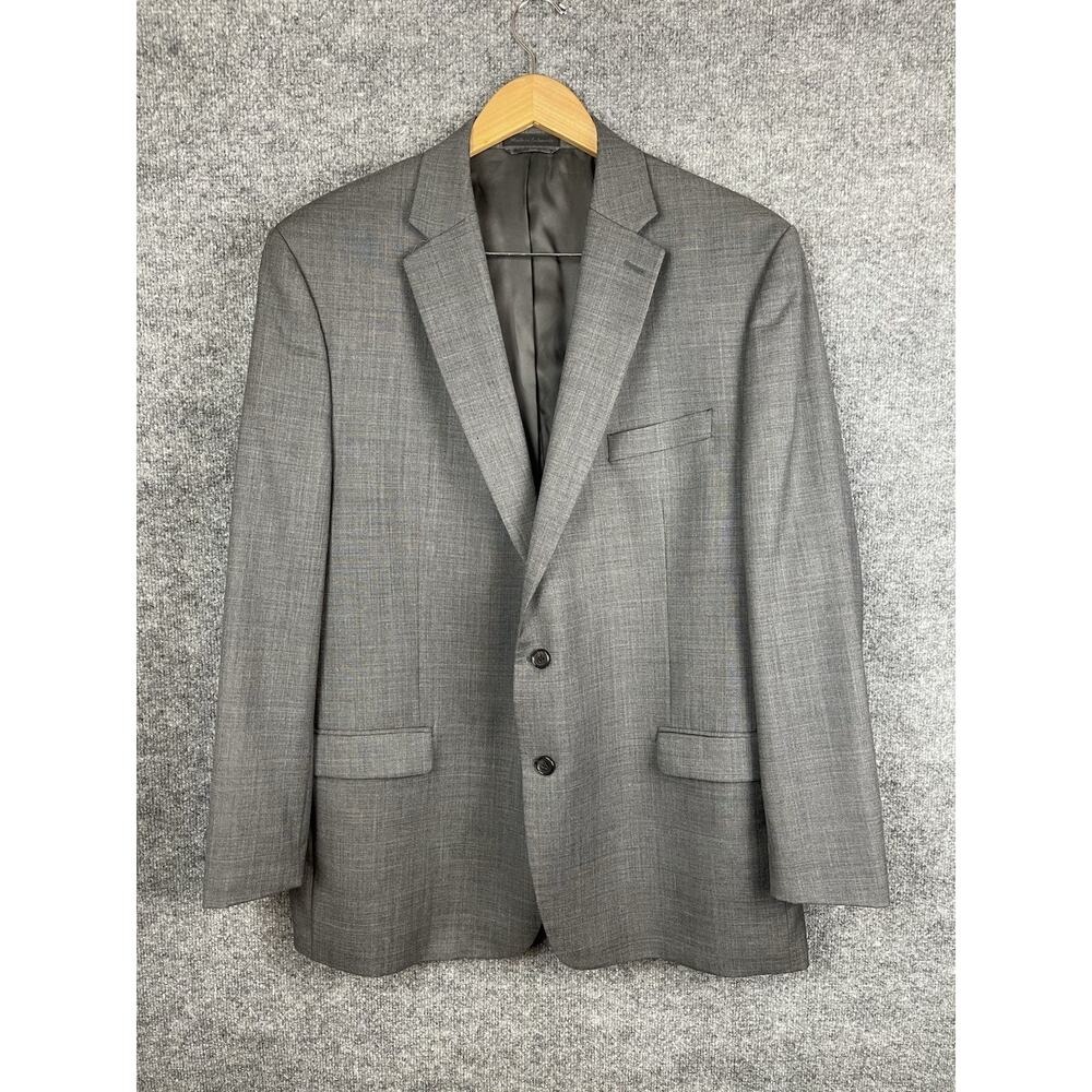 Lauren Ralph Lauren Men's Blazer 46L Gray 2 Buttons Single Vent